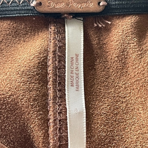 Free People size 25 Never Let Go Brown Faux Leather Leggings Pull-On Stretch - Picture 5 of 10